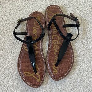 Sam Edelman Black Patent Leather Sandals